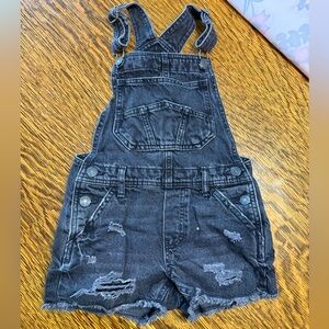 GAP Black Overalls Shorts Distressed Style size S